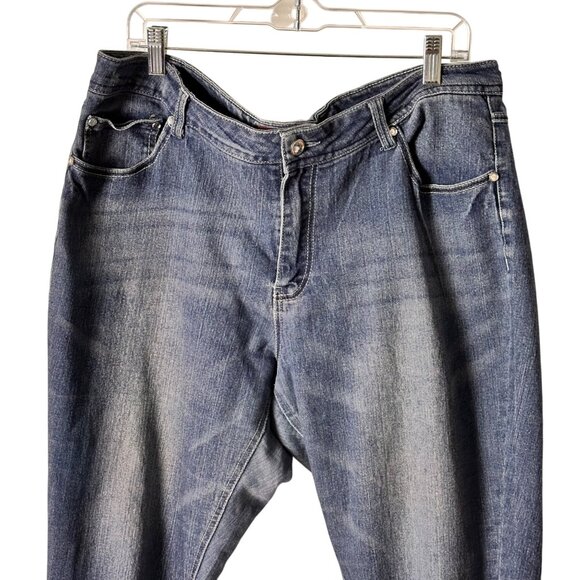 Kiss Therapy 18 Plus  Rhinestone Embellished Bootcut Jeans Classic 5-Pocket - Picture 5 of 10